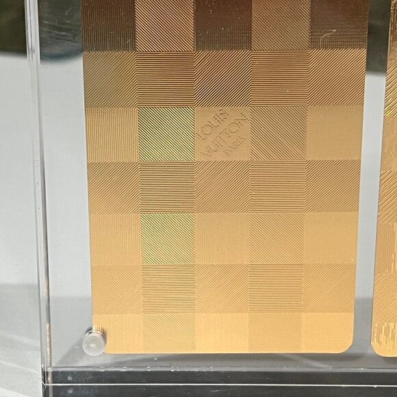 Louis Vuitton Gold Foil Damier #2 x 3 Playing Card Set - Picture 7 of 8